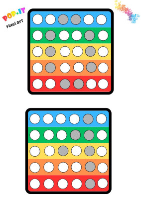 Pixel coding with Pop it